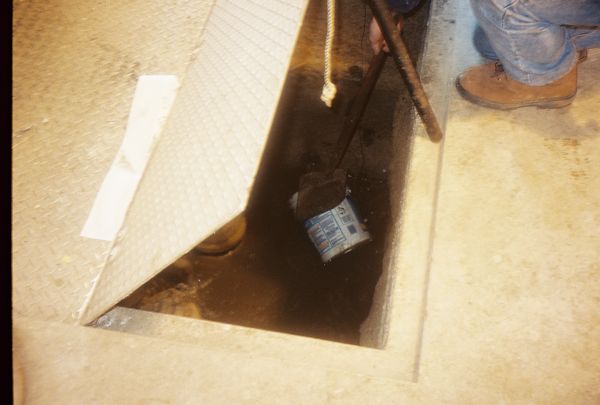 2/11 The Trinity River plant personal pulled the sample up from the grease separator and took the sample to the lab where it was determined that OSE I