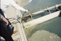 3/4 The amount of surface grease, waste and oil was determined and then OSE II enough OSE II was applied to meet the 1 to 1 application ratio taking i