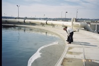 3/8 OSE II caused the grease and waste to start covering a smaller area in a matter of minutes with Trinity River plant personal looking on