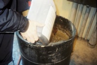 2 OSE II was tested on oil and grease in a 55 gallon drum by the Trinity River Waste treatment laboratory (applying OSE II to the waste, grease, and o